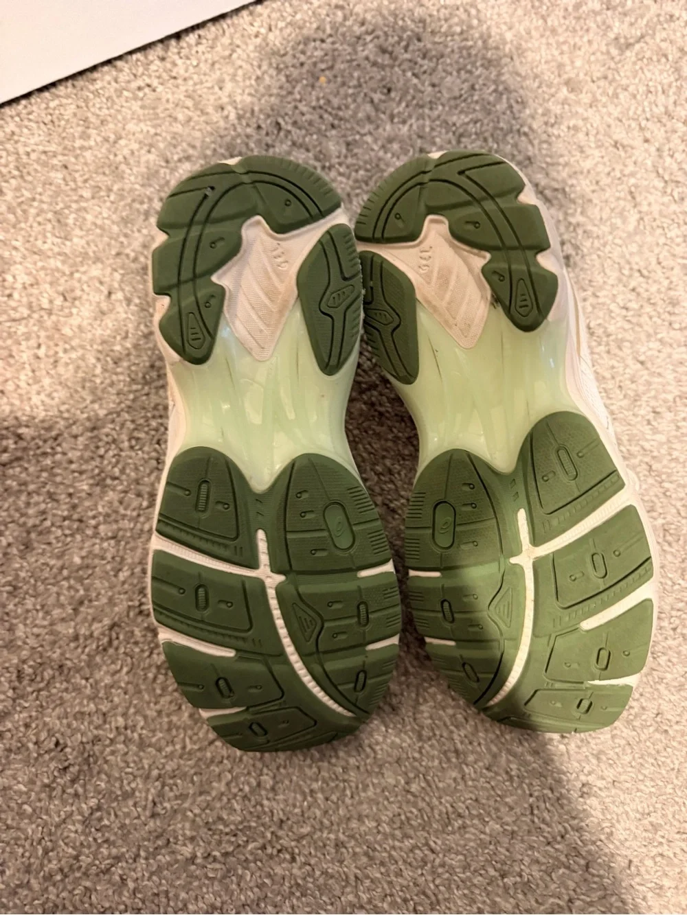 ASICS Women's Cream and Light Green Athletic Sneakers - Picture 3 of 5